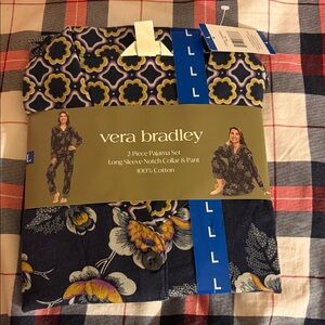 Vera Bradley Navy Floral Pajama Set